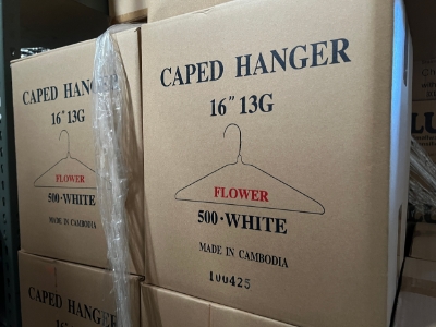 Caped Hangers 16 inches 13 gauge Box of 500